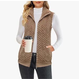 Women's Brown Quilted Vest